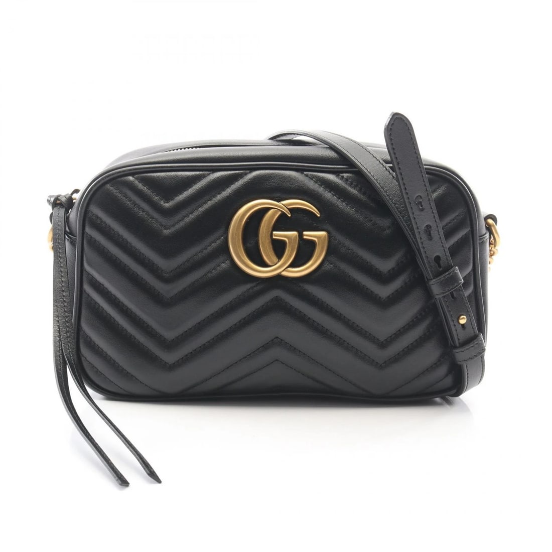 GUCCI GG MARMONT SHOULDER CROSSBODY BAG: GUCCI GG Marmont Shoulder Crossbody Bag Brand: GUCCI Type/Style: Shoulder Bag Material: leather Color: Black?ish colors Size: (H:5.5inch x W:9.4inch x D:2.8inch) Accessories: None Accessor