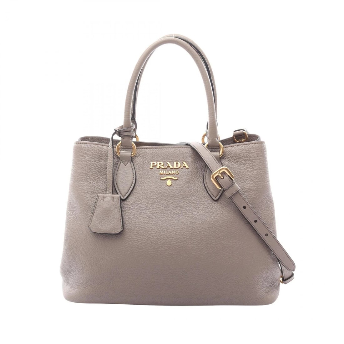 PRADA VITTERODINO 2WAY SHOULDER HANDBAG LEATHER BEIGE: PRADA Vitterodino 2Way Shoulder Handbag leather Beige Brand: PRADA Type/Style: Handbag Material: leather Color: Beige?ish colors Size: (H:9.1inch x W:11.8inch x D:5.7inch) Accessories: None
