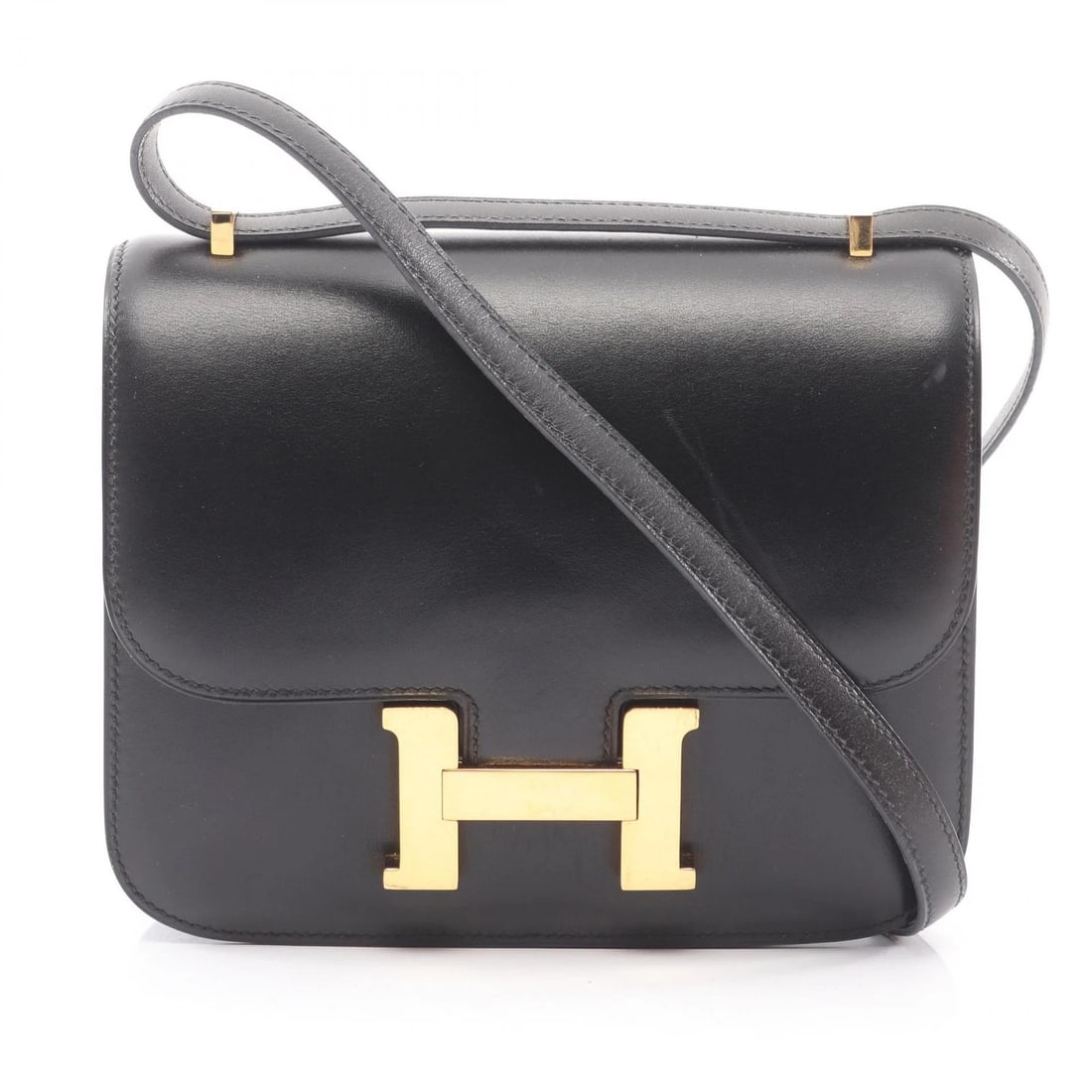 HERMES CONSTANCE III 3 MINI SHOULDER BAG: HERMES Constance III 3 mini Shoulder Bag Brand: HERMES Type/Style: Shoulder Bag Material: Box calf leather ? Calfskin (cowhide) Color: Black?ish colors Size: (H:5.9inch x W:7.1inch x D:0.8inch) Ac