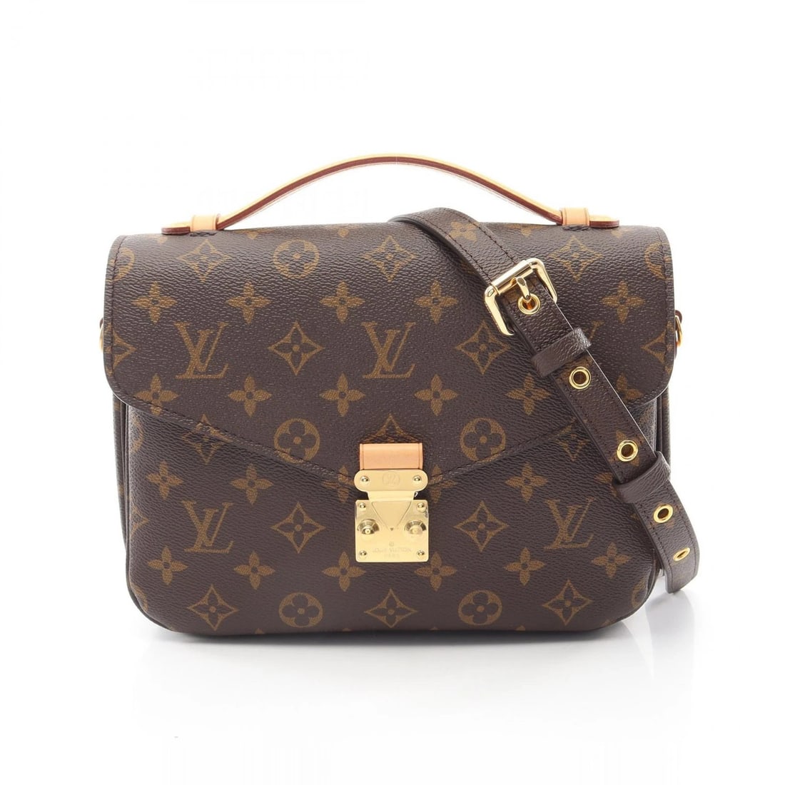 LOUIS VUITTON POCHETTE METIS MM CROSSBODY HANDBAG: LOUIS VUITTON Pochette Metis MM Crossbody Handbag Brand: LOUIS VUITTON Type/Style: Handbag Material: Monogram ? PVC coated canvas ? leather Color: Brown?ish colors Size: (H:7.3inch x W:9.4inch x D:2.6