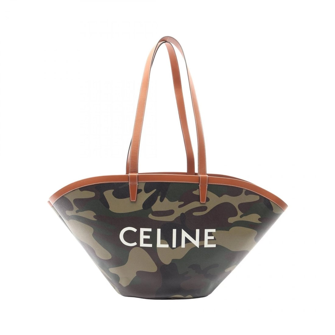 CELINE MOSES BASKET CAMOUFLAGE SHOULDER BAG: CELINE Moses basket camouflage Shoulder Bag Brand: CELINE Type/Style: Shoulder Bag Material: PVC coated canvas ? leather Color: Green?ish colors ? Brown?ish colors ? Multicolor?ish colors Size: (H:12.