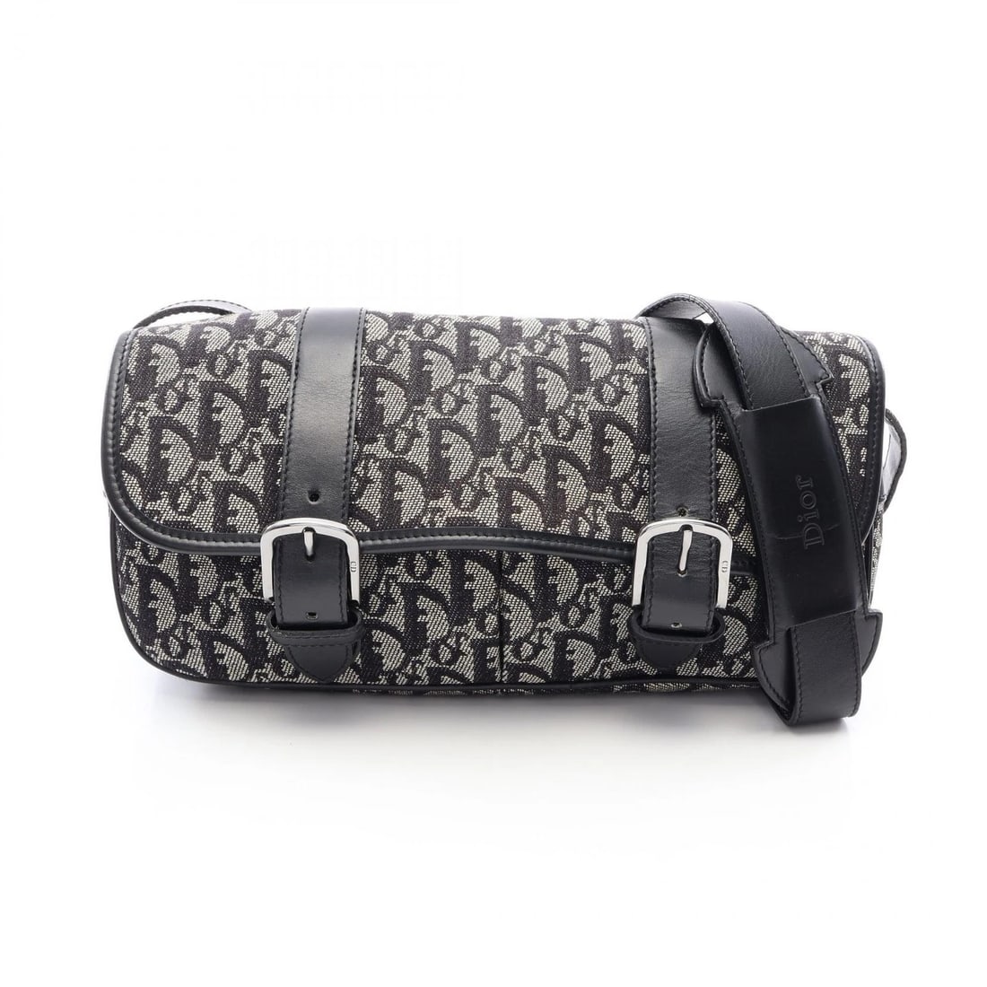 CHRISTIAN DIOR TROTTER SHOULDER CROSSBODY BAG: Christian Dior Trotter Shoulder crossbody Bag Brand: DIOR Type/Style: Shoulder Bag Material: canvas ? leather Color: Black?ish colors ? Beige?ish colors Size: (H:5.9inch x W:11.8inch x D:2.8inch)