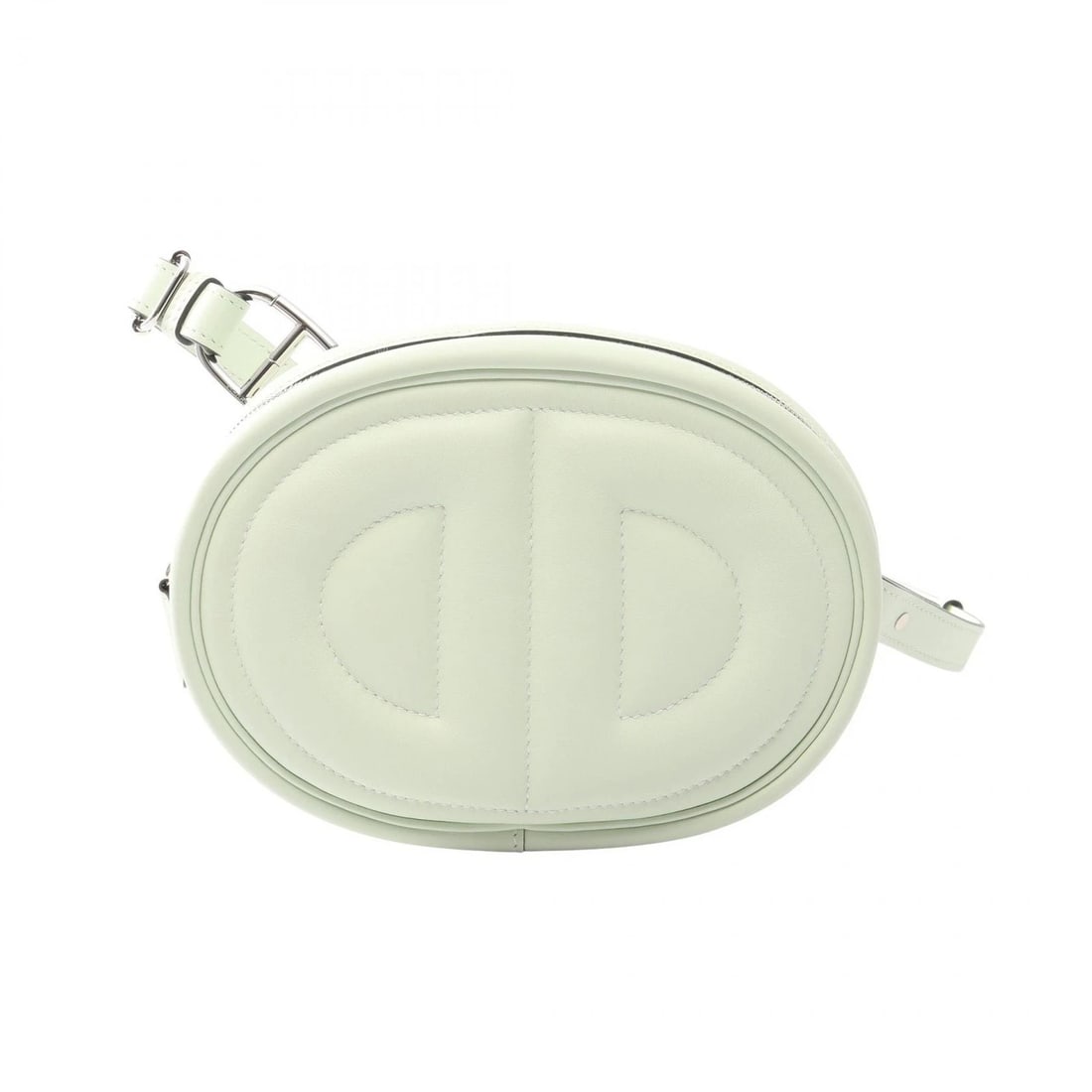 HERMES IN THE LOOP VERSO WAIST BELT BAG: HERMES In the Loop Verso Waist Belt Bag Brand: HERMES Type/Style: Waist bag Material: Vaux Swift leather ? leather ? Vaux Swift leather Color: Vert Fizz / Green?ish colors Size: (H:5.5inch x W:7.5inch