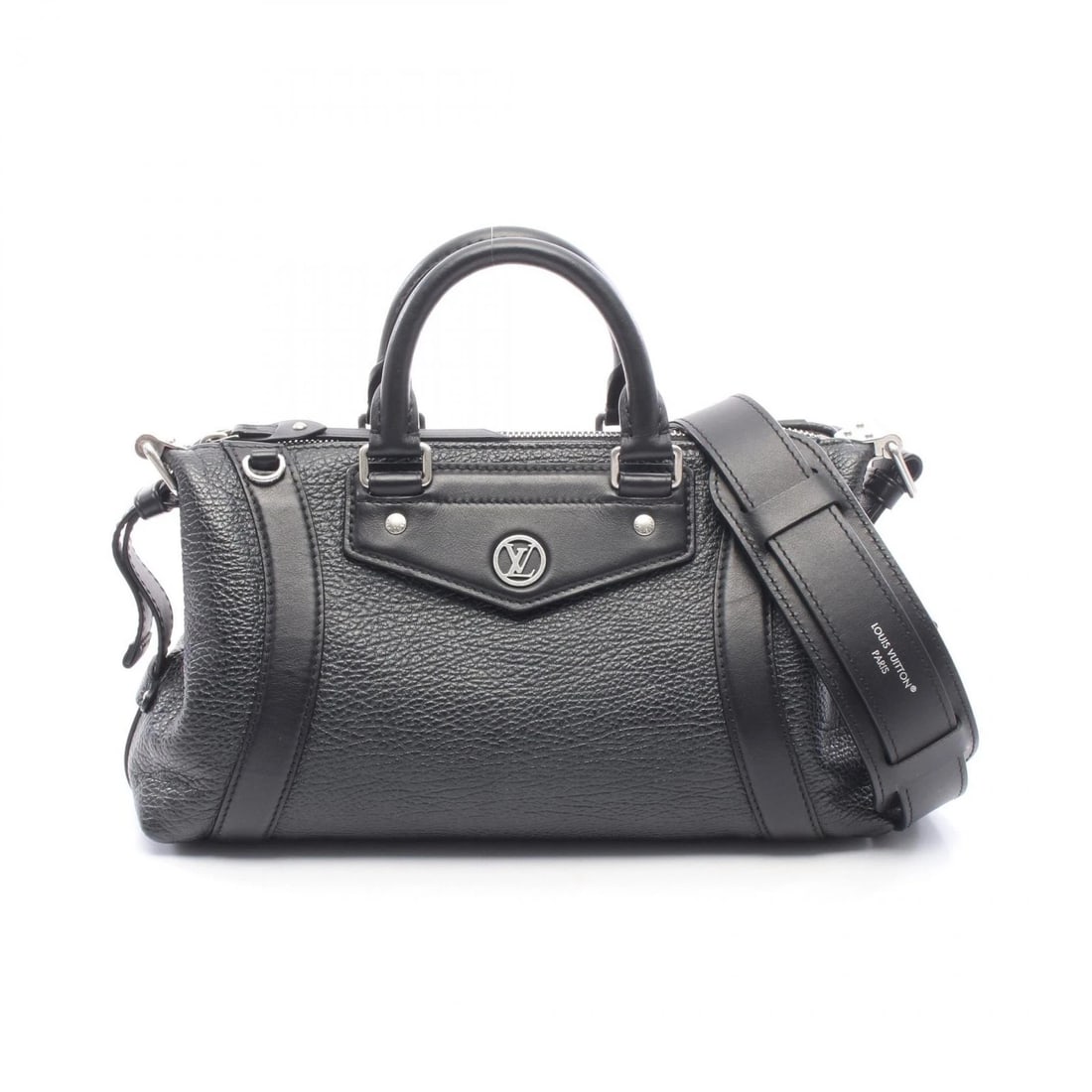 LOUIS VUITTON BIKER PM SHOULDER CROSSBODY HANDBAG: LOUIS VUITTON Biker PM shoulder crossbody Handbag Brand: LOUIS VUITTON Type/Style: Handbag Material: Calfskin ? leather Color: Black / Black?ish colors Size: (H:6.3inch x W:11.4inch x D:3.7inch) A