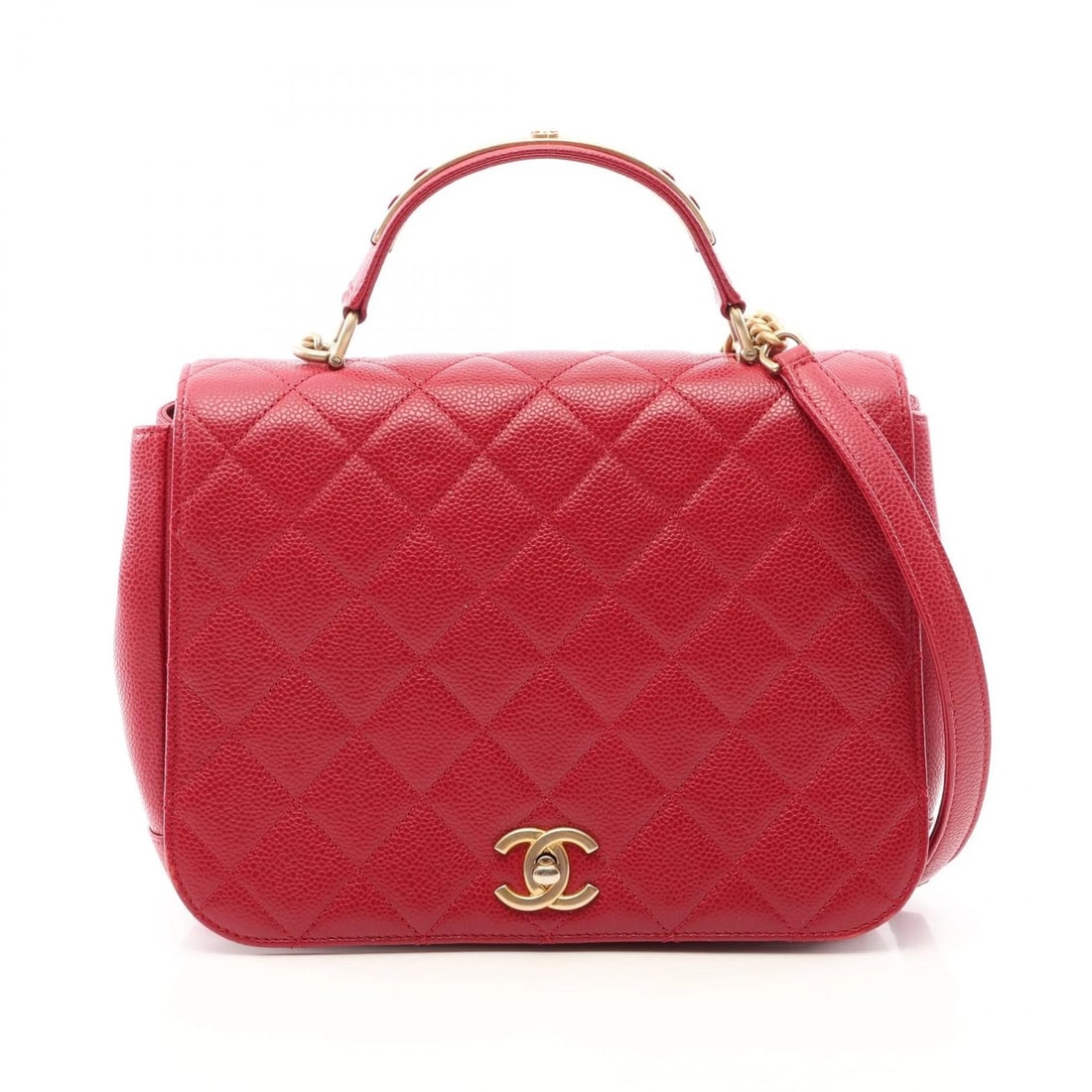 CHANEL MATELASSE TOP HANDLE CROSSBODY SHOULDER BAG: CHANEL Matelasse Top Handle Crossbody Shoulder Bag Brand: CHANEL Type/Style: Shoulder Bag Material: Grained Calfskin leather Color: Red?ish colors Size: (H:7.1inch x W:9.4inch x D:3.1inch) Accesso