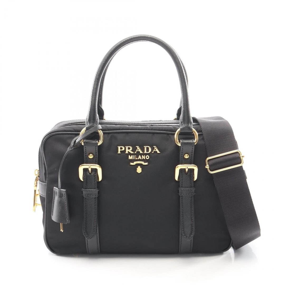 PRADA TESSUTO+SAFFIANO SHOULDER CROSSBODY HANDBAG: PRADA TESSUTO+SAFFIANO Shoulder Crossbody Handbag Brand: PRADA Type/Style: Handbag Material: Nylon ? Saffiano leather Color: Black?ish colors Size: (H:6.7inch x W:10.2inch x D:3.1inch) Accessories: