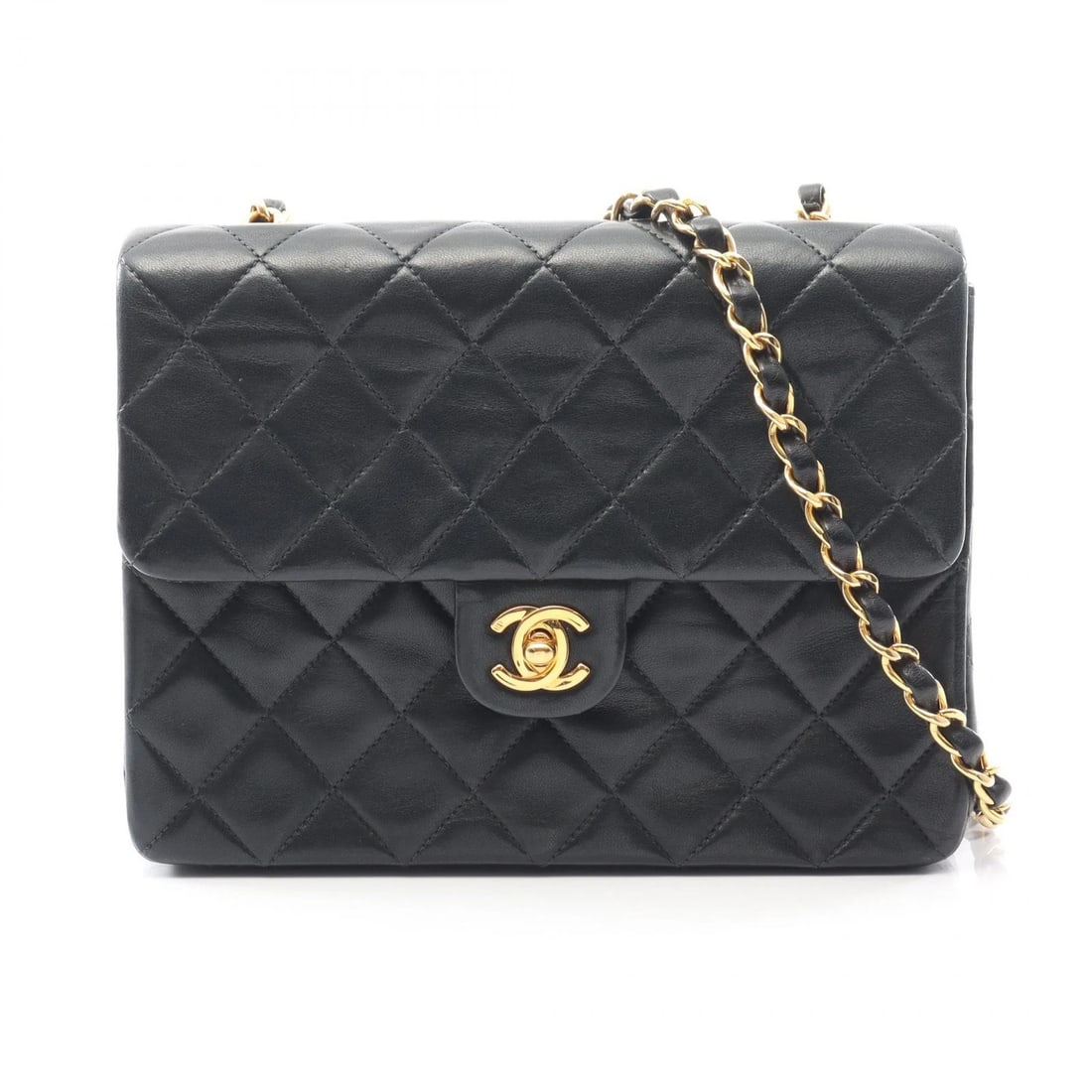 CHANEL MINI MATELASSE 20 CHAIN SHOULDER BAG: CHANEL Mini Matelasse 20 Chain Shoulder Bag Brand: CHANEL Type/Style: Shoulder Bag Material: Lambskin (sheep leather) Color: Black?ish colors Size: (H:5.9inch x W:7.9inch x D:2.4inch) Accessories: