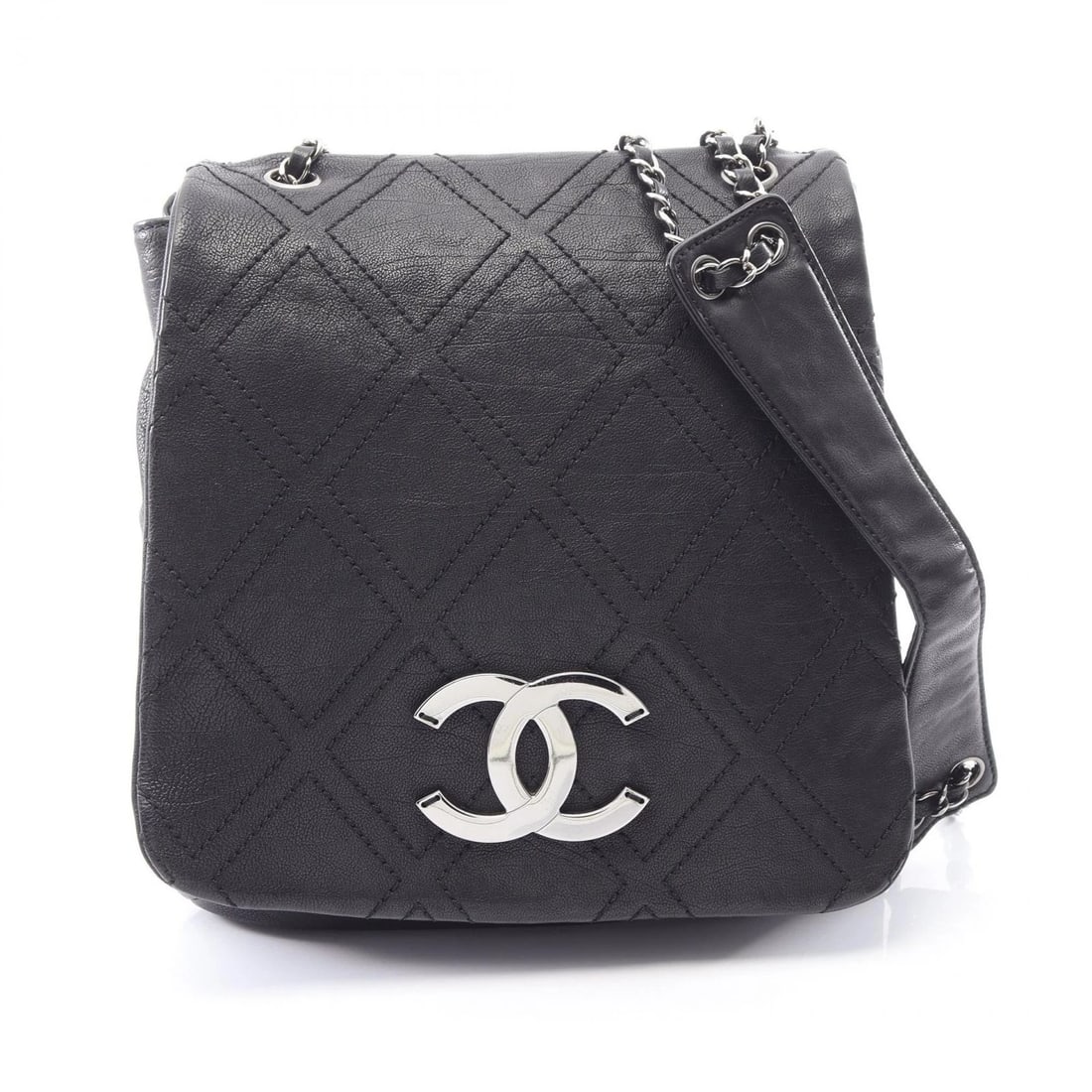 CHANEL DIAMOND STITCH SHOULDER CROSSBODY BAG: CHANEL Diamond Stitch Shoulder Crossbody Bag Brand: CHANEL Type/Style: Shoulder Bag Material: leather Color: Black?ish colors Size: (H:12.6inch x W:11.0inch x D:1.2inch) Accessories: None Accessories