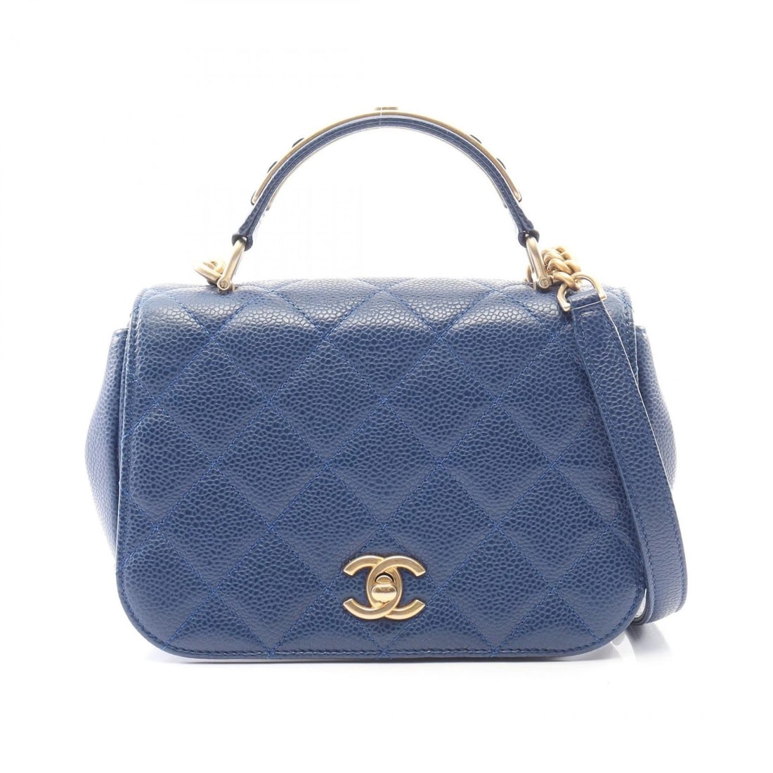 CHANEL MATELASSE 2WAY CHAIN SHOULDER BAG: CHANEL Matelasse 2WAY Chain Shoulder Bag Brand: CHANEL Type/Style: Shoulder Bag Material: Calfskin (cowhide) Color: Blue?ish colors Size: (H:5.1inch x W:7.1inch x D:2.4inch) Accessories: None