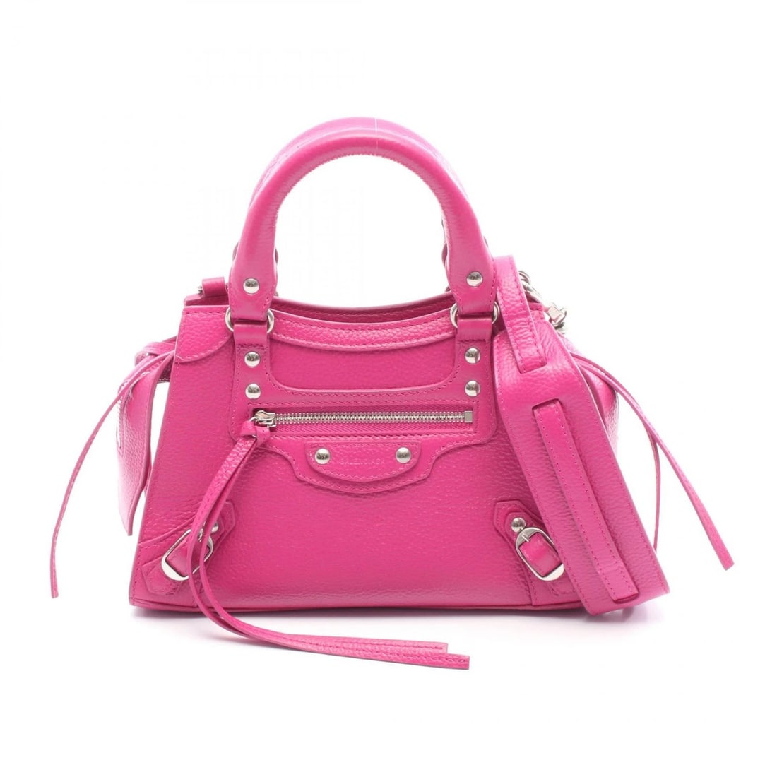 BALENCIAGA NEO CLASSIC NANO SHOULDER HANDBAG: BALENCIAGA Neo Classic Nano shoulder Handbag Brand: BALENCIAGA Type/Style: Handbag Material: leather Color: Pink?ish colors Size: (H:4.3inch x W:7.1inch x D:3.0inch) Accessories: None Accessories