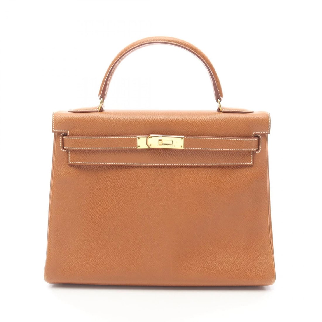 HERMES KELLY 32 RETOURNE SHOULDER HANDBAG: HERMES Kelly 32 Retourne Shoulder Handbag Brand: HERMES Type/Style: Handbag Material: Courchevel ? leather ? Courchevel Color: Gold / Gold?ish colors Size: (H:9.1inch x W:12.6inch x D:4.7inch) Acc