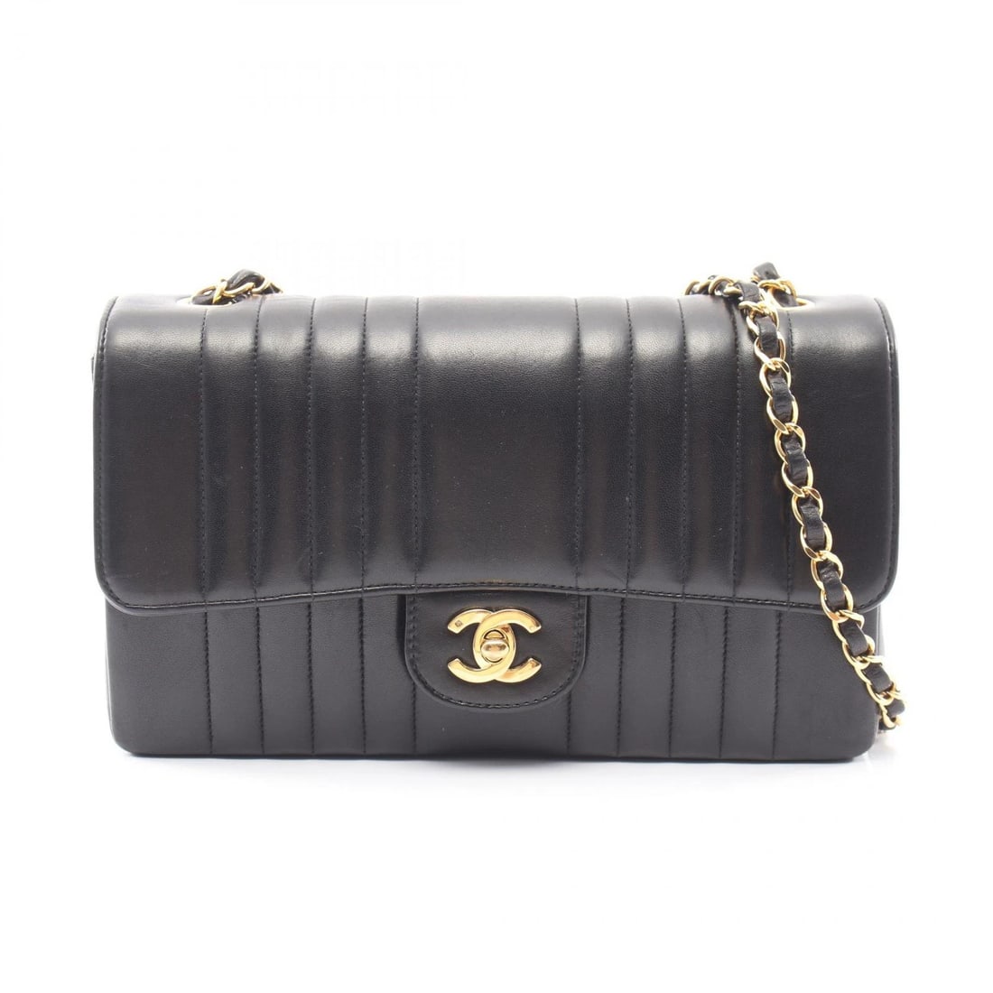 CHANEL MADEMOISELLE STITCH CHAIN SHOULDER CROSSBODY BAG: CHANEL Mademoiselle Stitch Chain Shoulder Crossbody Bag Brand: CHANEL Type/Style: Shoulder Bag Material: Lambskin (sheep leather) Color: Black?ish colors Size: (H:5.5inch x W:9.8inch x D:2.8inch)