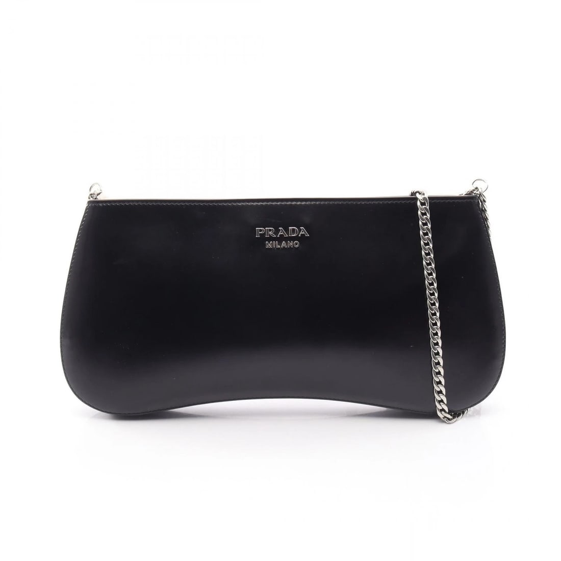 PRADA SYDNEY CHAIN SHOULDER CROSSBODY BAG: PRADA Sydney Chain Shoulder Crossbody Bag Brand: PRADA Type/Style: Shoulder Bag Material: leather Color: Black?ish colors Size: (H:5.5inch x W:11.6inch x D:1.0inch) Accessories: None Accessories