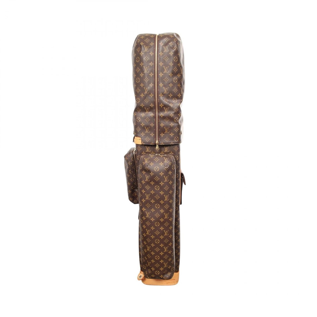 LOUIS VUITTON SAC GOLF CADDY BAG: LOUIS VUITTON Sac Golf Caddy Bag Brand: LOUIS VUITTON Type/Style: Other bag Material: Monogram ? PVC coated canvas ? leather Color: Brown?ish colors Size: (H:48.0inch x W:7.9inch x D:7.9inch) Acce
