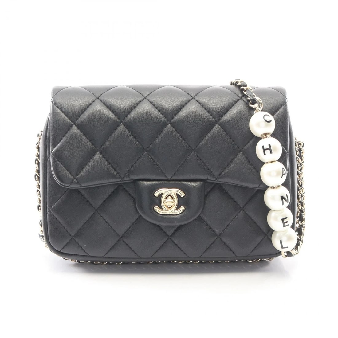 CHANEL MATELASSE SMALL FLAP CHAIN SHOULDER CROSSBODY BAG: CHANEL Matelasse Small flap Chain Shoulder Crossbody Bag Brand: CHANEL Type/Style: Shoulder Bag Material: Lambskin (sheep leather) Color: Black?ish colors Size: (H:5.5inch x W:7.9inch x D:2.0inch)