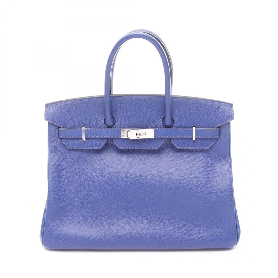 HERMES BIRKIN 35 HANDBAG: HERMES Birkin 35 Handbag Brand: HERMES Type/Style: Handbag Material: Epsom ? leather ? Epsom Color: Blue electric / Blue?ish colors Size: (H:11.0inch x W:13.8inch x D:7.1inch) Accessories: None