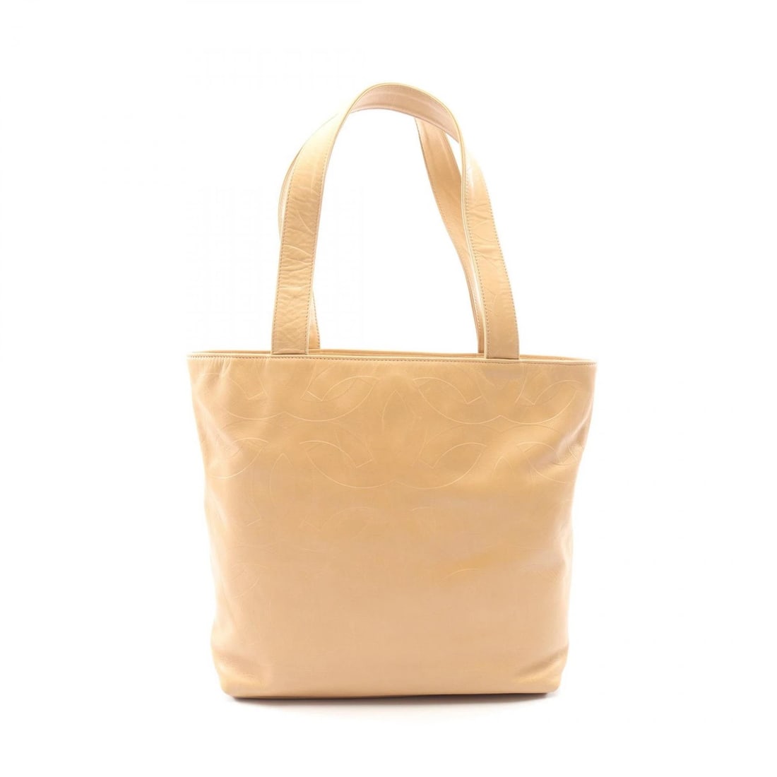 CHANEL COCO MARK HAND TOTE BAG: CHANEL COCO Mark Hand Tote Bag Brand: CHANEL Type/Style: Tote Bag Material: Lambskin (sheep leather) Color: Beige?ish colors Size: (H:12.6inch x W:12.2inch x D:3.5inch) Accessories: None A