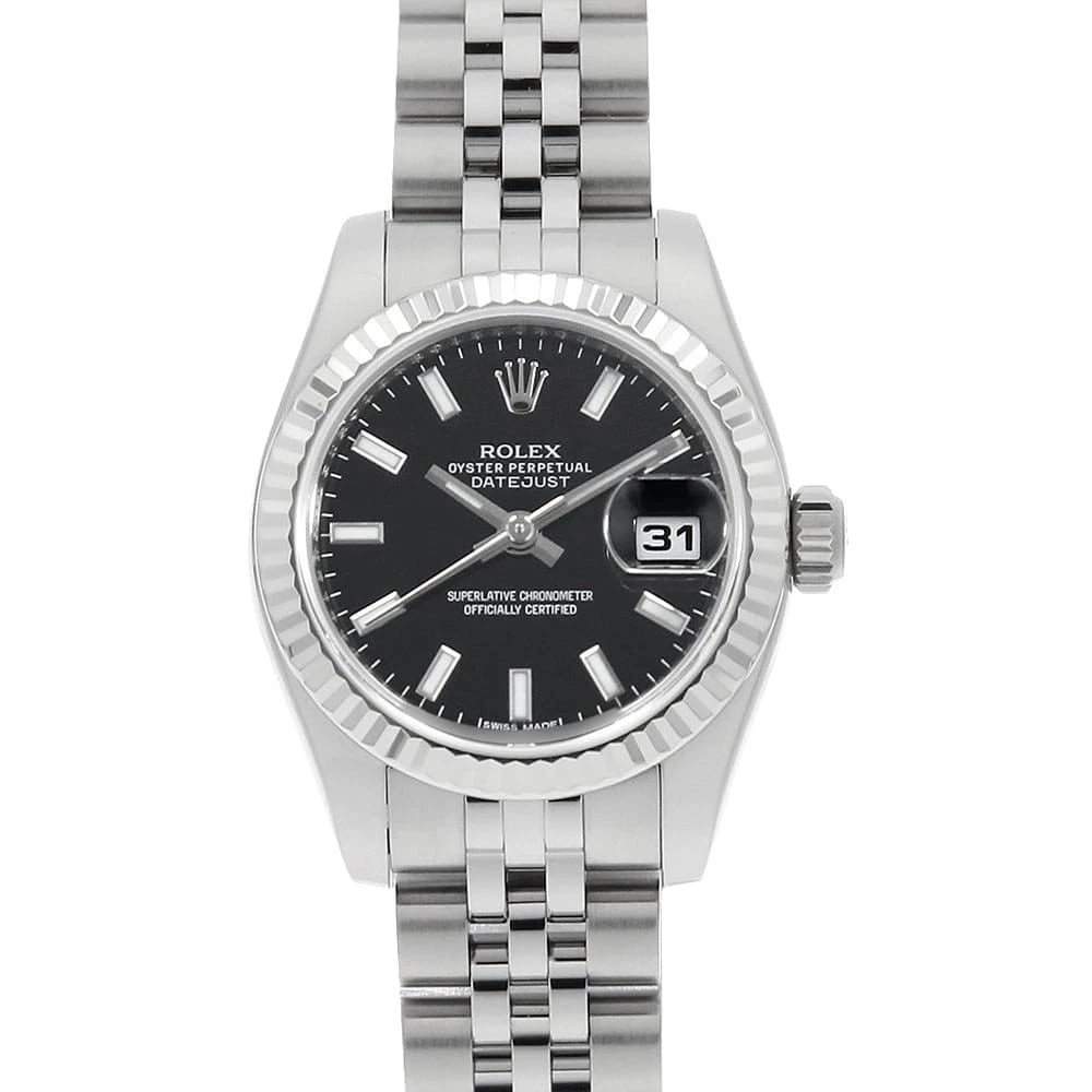 ROLEX DATEJUST BLACK WATCH