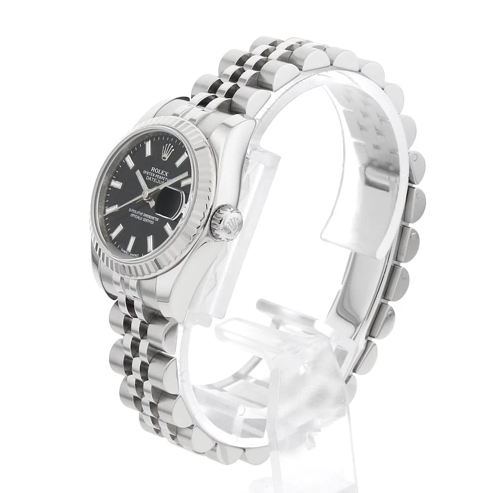 ROLEX DATEJUST BLACK WATCH - 2