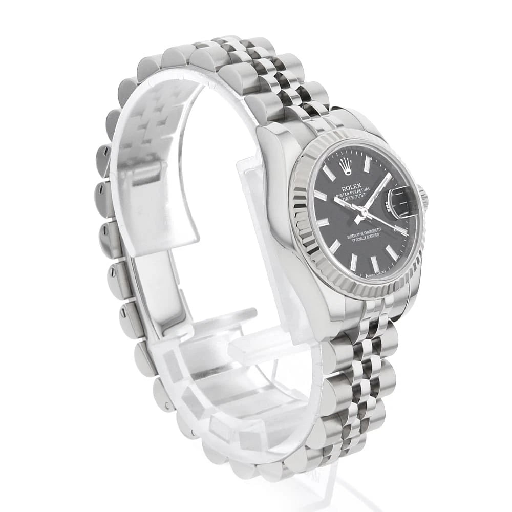 ROLEX DATEJUST BLACK WATCH - 3