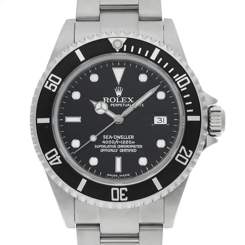ROLEX SEA-DWELLER BLACK WATCH: ROLEx SEA-DWELLER black Watch Brand: ROLEx Type/Style: Wrist watch Material: Band Material Stainless Steel, Case Material Stainless Steel Color: Dial Color Black Size: Case:WCircumference of