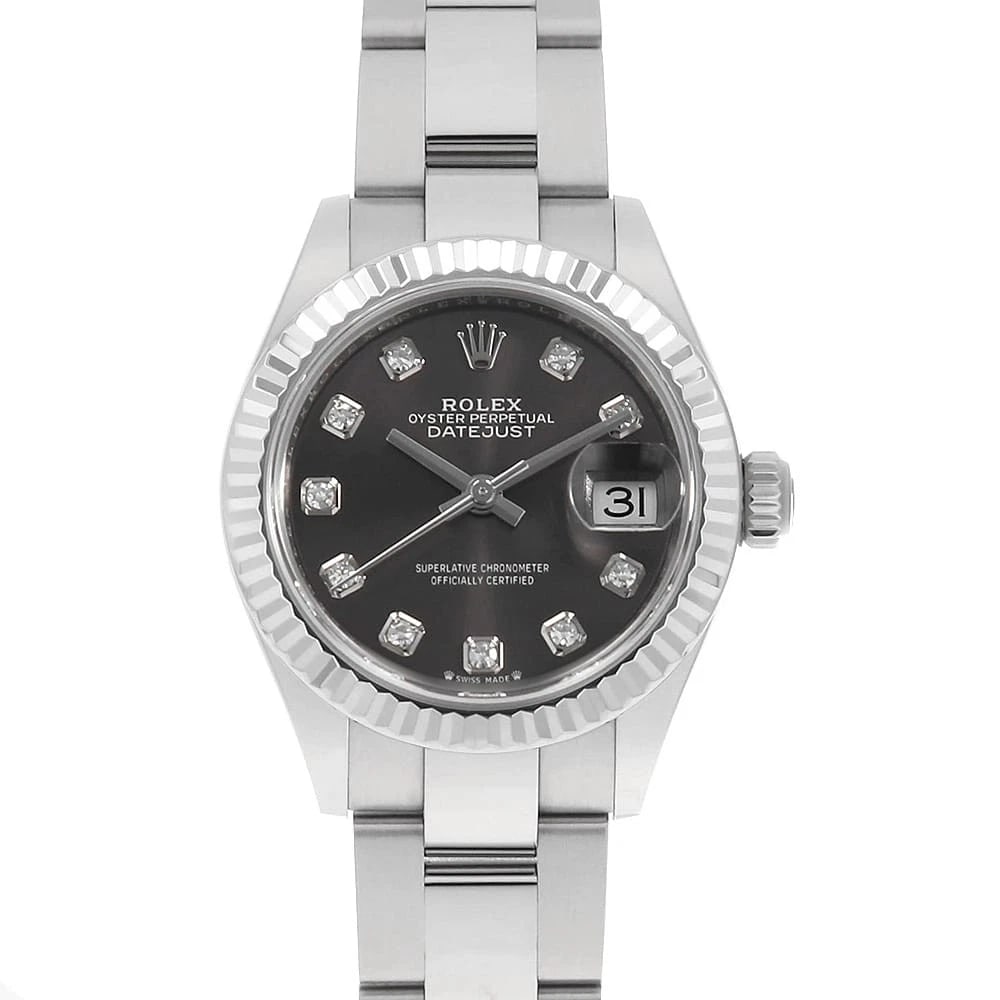 ROLEX DATEJUST DIAMOND GRAY OYSTER WATCH: ROLEx Datejust Diamond gray oyster Watch Brand: ROLEx Type/Style: Wrist watch Material: Band Material Stainless Steel, Case Material Stainless Steel/White gold Color: Dial Color Gray Size: Case:W28mm