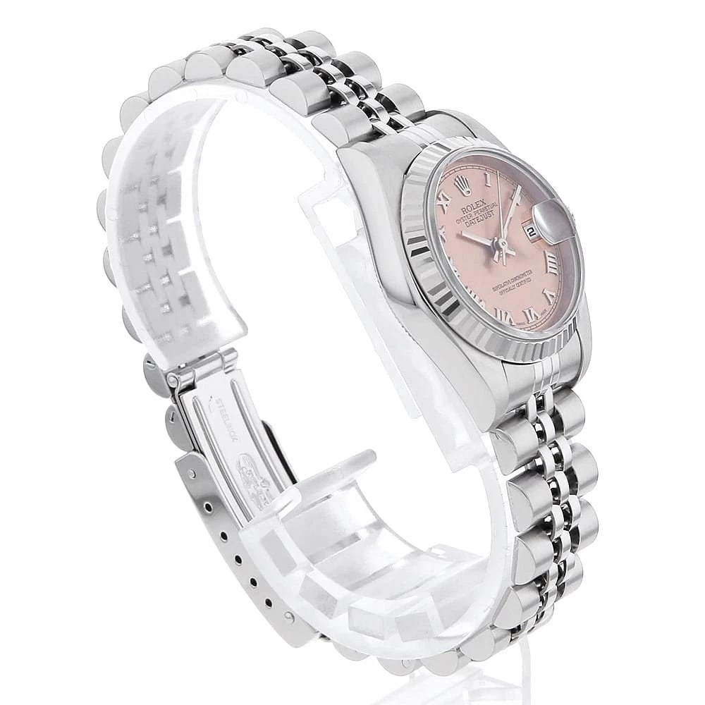 ROLEX DATEJUST PINK WATCH - 3