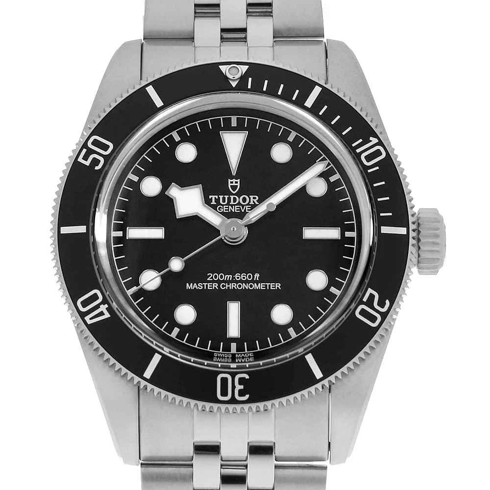 TUDOR BLACK STAINLESS STEEL WATCH: TUDOR Black Stainless Steel Watch Brand: TUDOR Type/Style: Wrist watch Material: Band Material Stainless Steel, Case Material Stainless Steel Color: Dial Color Black Size: Case:W41mm Circumference of