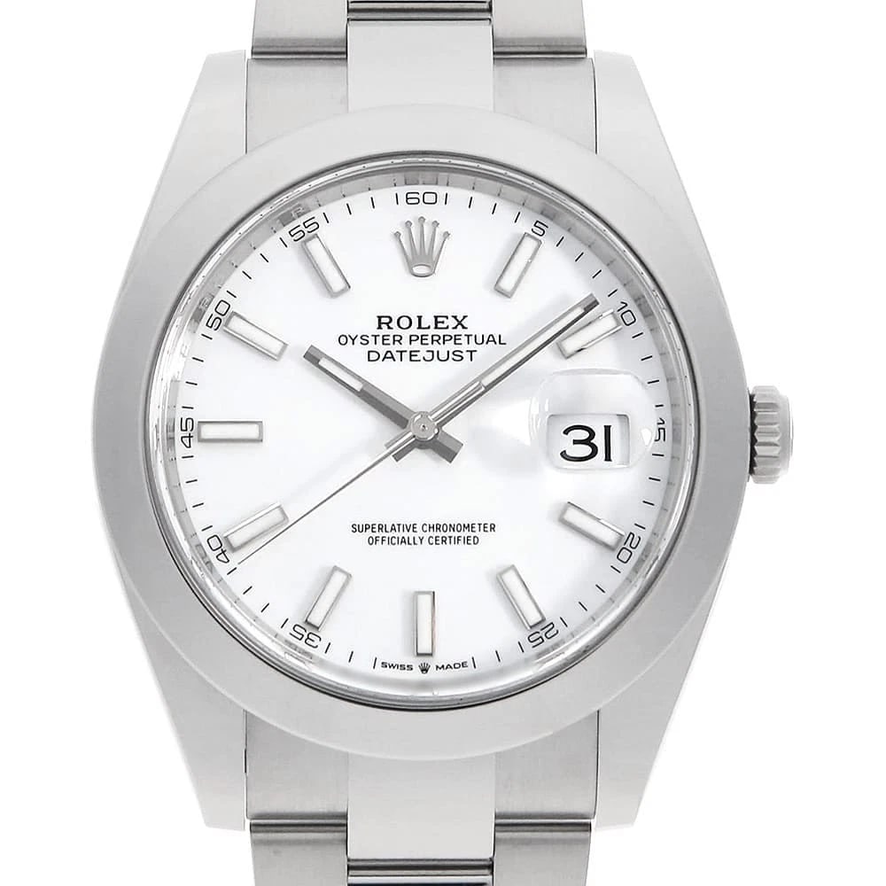 ROLEX DATEJUST WHITE OYSTER WATCH: ROLEx Datejust white oyster Watch Brand: ROLEx Type/Style: Wrist watch Material: Band Material Stainless Steel, Case Material Stainless Steel Color: Dial Color White Size: Case:W41mm Circumference of