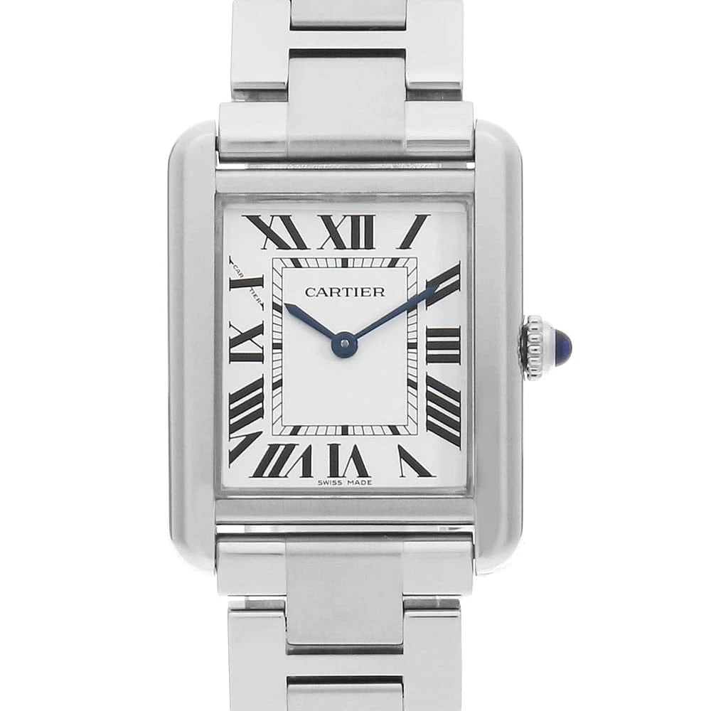 CARTIER TANK SOLO STAINLESS STEEL WATCH: Cartier Tank solo Stainless Steel Watch Brand: Cartier Type/Style: Wrist watch Material: Band Material Stainless Steel, Case Material Stainless Steel Color: Dial Color Silver Size: Case:W31mm x