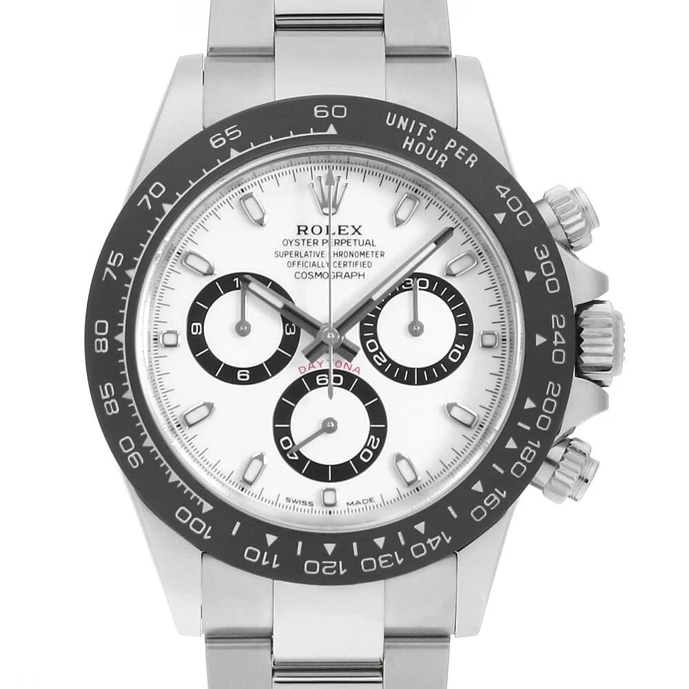 ROLEX COSMOGRAPH DAYTONA WHITE STAINLESS STEEL WATCH: ROLEx Cosmograph Daytona white Stainless Steel Watch Brand: ROLEx Type/Style: Wrist watch Material: Band Material Stainless Steel, Case Material Stainless Steel Color: Dial Color White Size:
