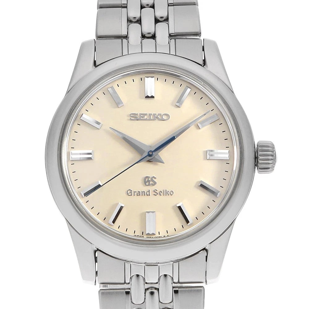 GRAND SEIKO STAINLESS STEEL WATCH: Grand Seiko Stainless Steel Watch Brand: Grand Seiko Type/Style: Wrist watch Material: Band Material Stainless Steel, Case Material Stainless Steel Color: Dial Color Ivory Size: Case:W37.3mm Circumfer