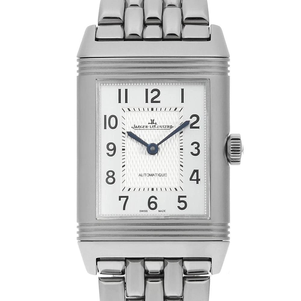 JAEGERLECOULTRE REVERSO CLASSIC STAINLESS STEEL WATCH: JaegerLeCoultre Reverso Classic Stainless Steel Watch Brand: JaegerLeCoultre Type/Style: Wrist watch Material: Band Material Stainless Steel, Case Material Stainless Steel Color: Dial Color Silver Siz