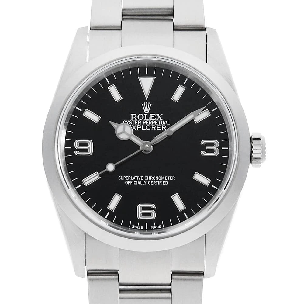 ROLEX EXPLORER BLACK WATCH: ROLEx Explorer black Watch Brand: ROLEx Type/Style: Wrist watch Material: Band Material Stainless Steel, Case Material Stainless Steel Color: Dial Color Black Size: Case:W36mm Circumference of
