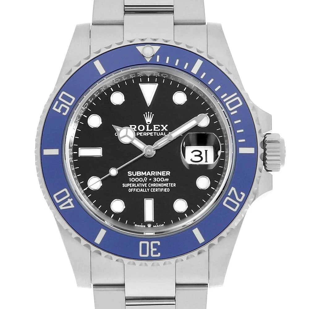 ROLEX SUBMARINER DATE BLACK WATCH: ROLEx SUBMARINER Date black Watch Brand: ROLEx Type/Style: Wrist watch Material: Band Material White Gold, Case Material White Gold Color: Dial Color Black Size: Case:W41mm Circumference of Wrist:19.5