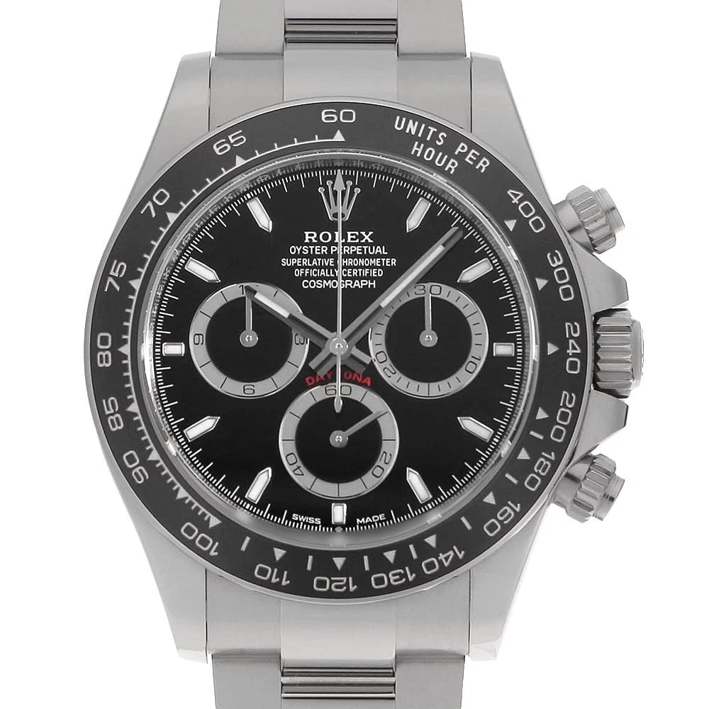 ROLEX COSMOGRAPH DAYTONA BLACK STAINLESS STEEL WATCH: ROLEx Cosmograph Daytona black Stainless Steel Watch Brand: ROLEx Type/Style: Wrist watch Material: Band Material Stainless Steel, Case Material Stainless Steel Color: Dial Color Black Size: Case:WCir