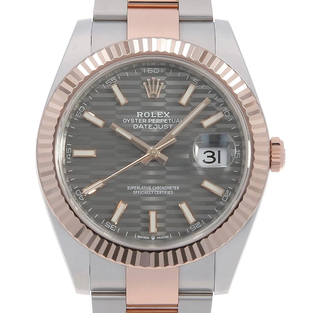 ROLEX DATEJUST SLATE STAINLESS STEEL WATCH: ROLEx Datejust slate Stainless Steel Watch Brand: ROLEx Type/Style: Wrist watch Material: Band Material Stainless Steel/Everose Gold, Case Material Stainless Steel/Everose Gold Color: Dial Color