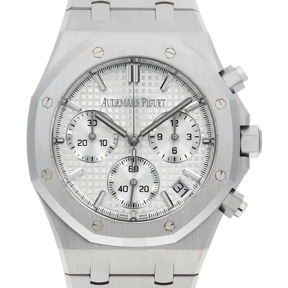 AUDEMARS PIGUET ROYAL OAK CHRONOGRAPH WATCH: AUDEMARS PIGUET Royal Oak Chronograph Watch Brand: AUDEMARS PIGUET Type/Style: Wrist watch Material: Band Material Stainless Steel, Case Material Stainless Steel Color: Dial Color Silver Size: