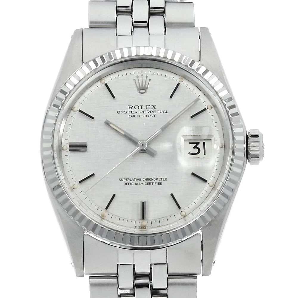 ROLEX DATEJUST SILVER STAINLESS STEEL WATCH: ROLEx Datejust Silver Stainless Steel Watch Brand: ROLEx Type/Style: Wrist watch Material: Band Material Stainless Steel, Case Material Stainless Steel/White gold Color: Dial Color Silver Size: