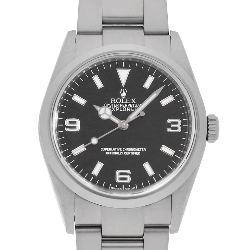 ROLEX EXPLORER BLACK WATCH: ROLEx Explorer black Watch Brand: ROLEx Type/Style: Wrist watch Material: Band Material Stainless Steel, Case Material Stainless Steel Color: Dial Color Black Size: Case:W36mm Circumference of