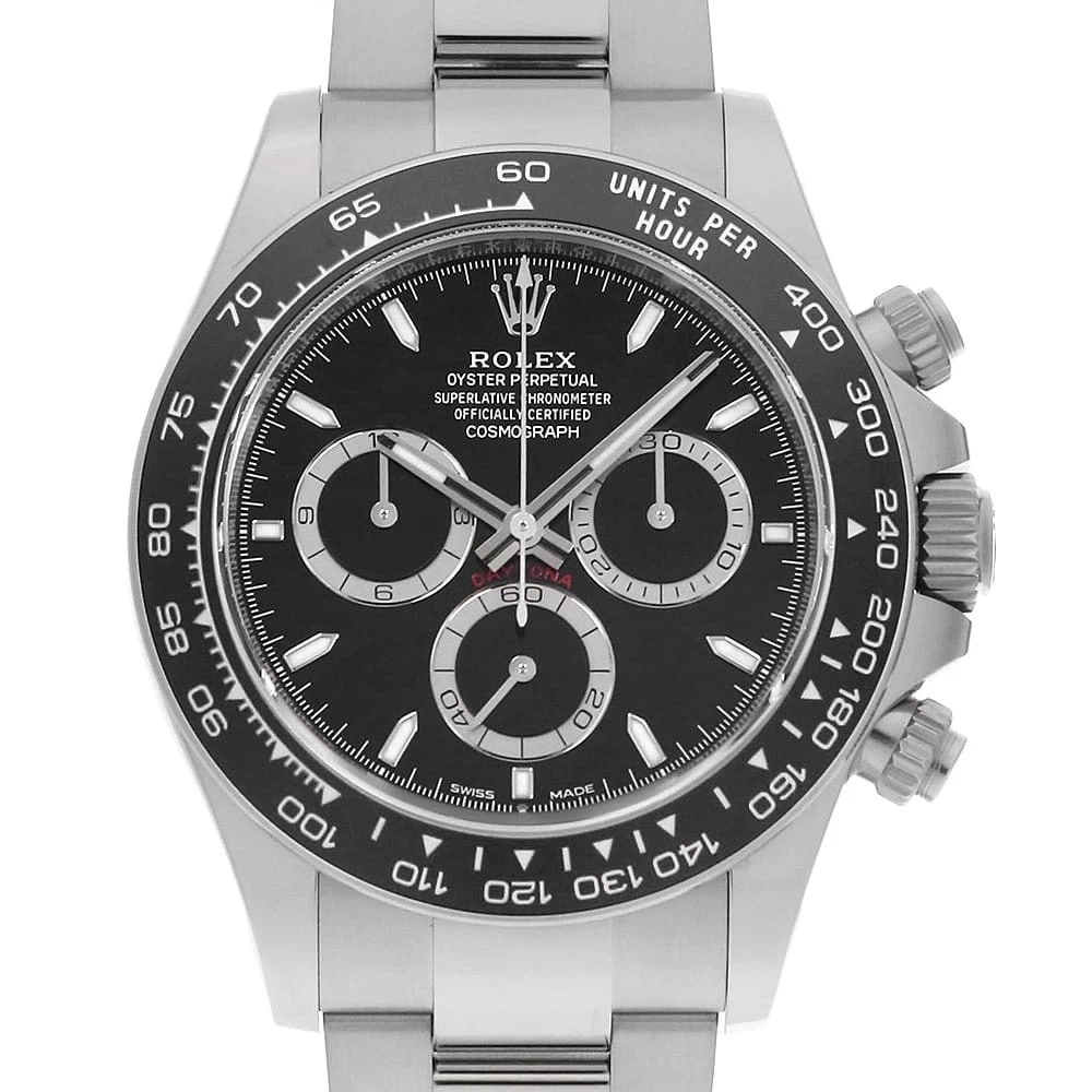 ROLEX COSMOGRAPH DAYTONA BLACK WATCH: ROLEx Cosmograph Daytona black Watch Brand: ROLEx Type/Style: Wrist watch Material: Band Material Stainless Steel, Case Material Stainless Steel Color: Dial Color Black Size: Case:WCircumference of