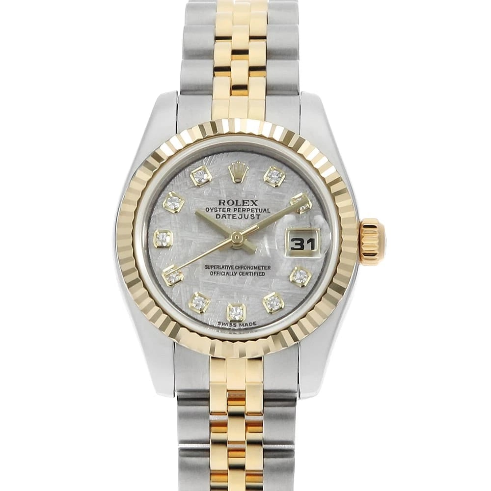 ROLEX DATEJUST DIAMOND METEOLITE WATCH: ROLEx Datejust Diamond Meteolite Watch Brand: ROLEx Type/Style: Wrist watch Material: Band Material Stainless Steel/Yellow Gold, Case Material Stainless Steel/Yellow Gold Color: Dial Color Meteorite S