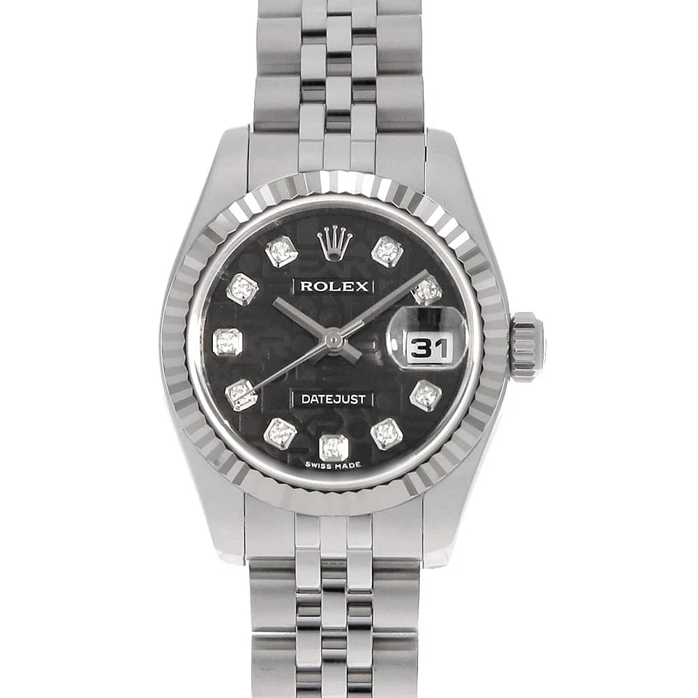 ROLEX DATEJUST DIAMOND BLACK CARVING COMPUTER WATCH: ROLEx Datejust Diamond black Carving Computer Watch Brand: ROLEx Type/Style: Wrist watch Material: Band Material Stainless Steel, Case Material Stainless Steel/White gold Color: Dial Color Black Size: