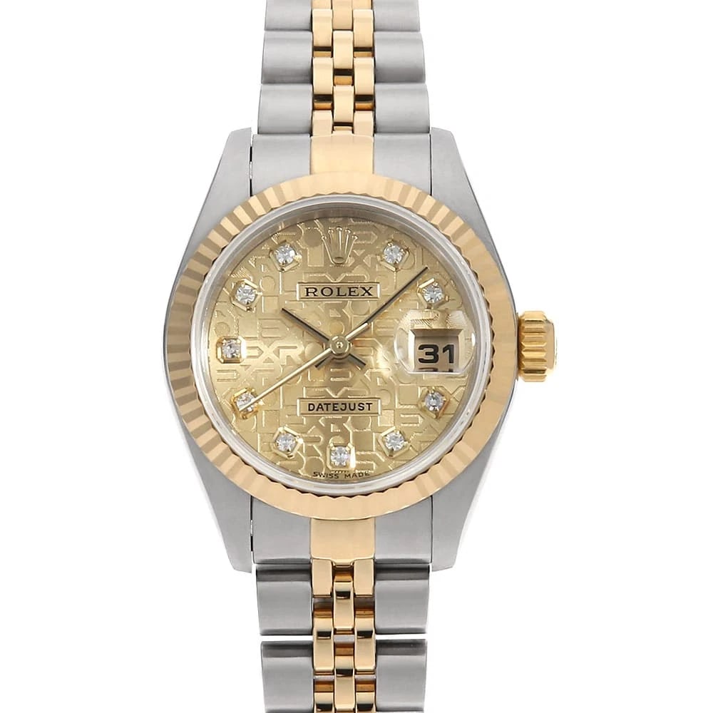 ROLEX DATEJUST DIAMOND CHAMPAGNE CARVING COMPUTER WATCH: ROLEx Datejust Diamond Champagne Carving computer Watch Brand: ROLEx Type/Style: Wrist watch Material: Band Material Stainless Steel/Yellow Gold, Case Material Stainless Steel/Yellow Gold Color: Dial 