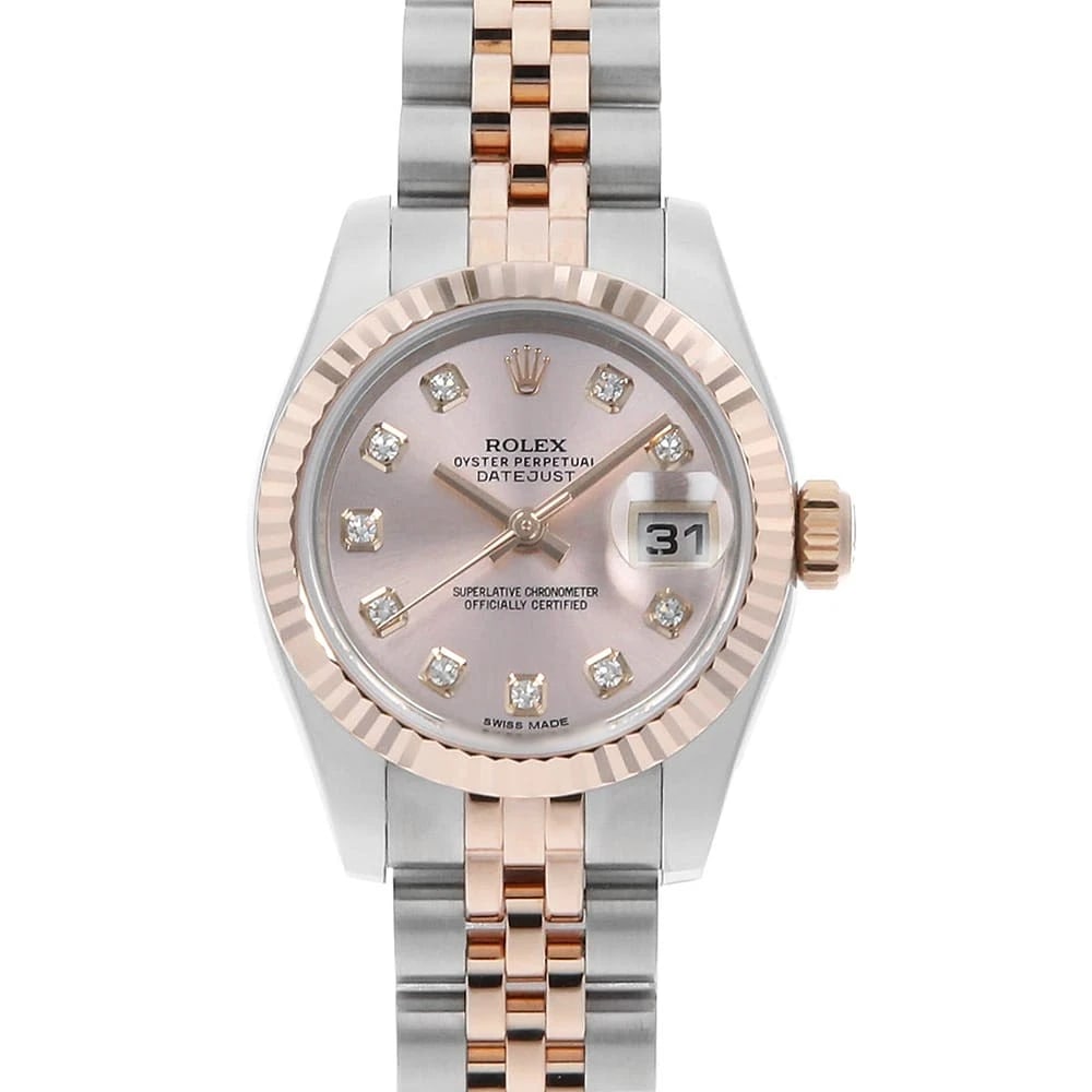 ROLEX DATEJUST DIAMOND PINK WATCH: ROLEx Datejust Diamond pink Watch Brand: ROLEx Type/Style: Wrist watch Material: Band Material Stainless Steel/Everose Gold, Case Material Stainless Steel/Everose Gold Color: Dial Color Pink Size: Cas