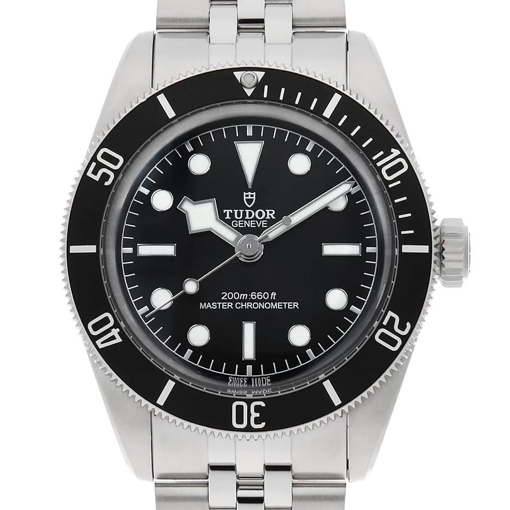 TUDOR BLACK STAINLESS STEEL WATCH: TUDOR Black Stainless Steel Watch Brand: TUDOR Type/Style: Wrist watch Material: Band Material Stainless Steel, Case Material Stainless Steel Color: Dial Color Black Size: Case:W41mm Circumference of 
