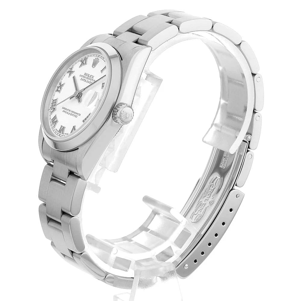 ROLEX DATEJUST WHITE WATCH - 2