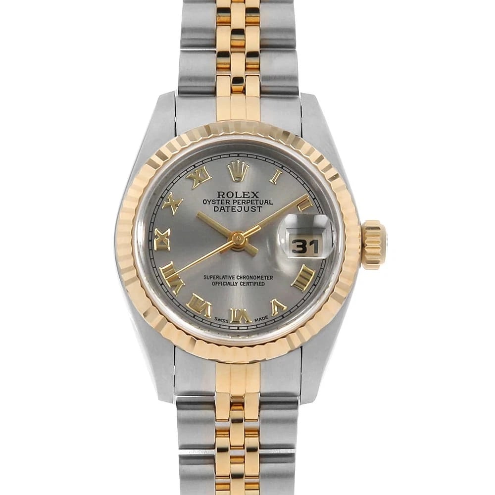 ROLEX DATEJUST GRAY WATCH: ROLEx Datejust gray Watch Brand: ROLEx Type/Style: Wrist watch Material: Band Material Stainless Steel/Yellow Gold, Case Material Stainless Steel/Yellow Gold Color: Dial Color Gray Size: Case:W26mm Ci