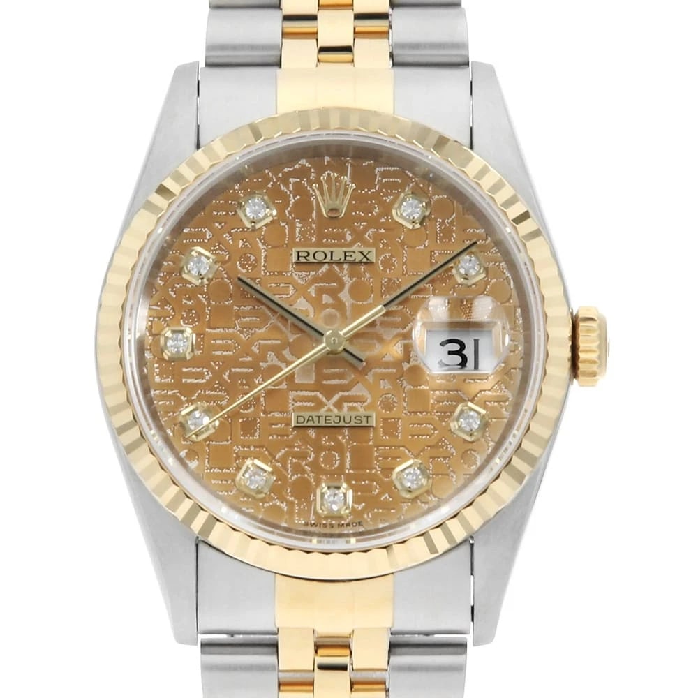ROLEX DATEJUST DIAMOND SILVER CARVING COMPUTER WATCH: ROLEx Datejust Diamond Silver Carving Computer Watch Brand: ROLEx Type/Style: Wrist watch Material: Band Material Stainless Steel/Yellow Gold, Case Material Stainless Steel Color: Dial Color Silver Si