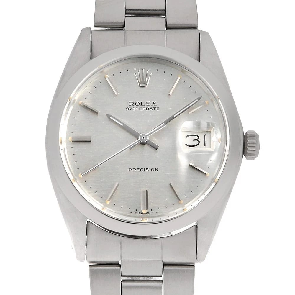 ROLEX OYSTER DATE PRECISION SILVER WATCH: ROLEx Oyster Date Precision Silver Watch Brand: ROLEx Type/Style: Wrist watch Material: Band Material Stainless Steel, Case Material Stainless Steel Color: Dial Color Silver Size: Case:W34mm